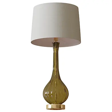 Green Glass Table Lamp