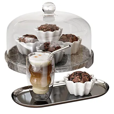 Latte and muffins