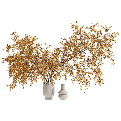 Autumn Branch Bouquet in a Clay Pot 118