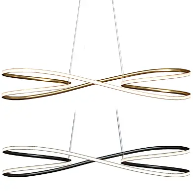 LED Pendant Infinite Black Gold