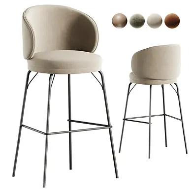 Modern backrest armless counter stool