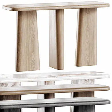 Kalle Sculptural Oak Console