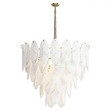 Modern Feather Glass Ceiling Chandelier