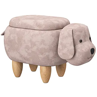 Storage Animal Stool Doggy Velvet