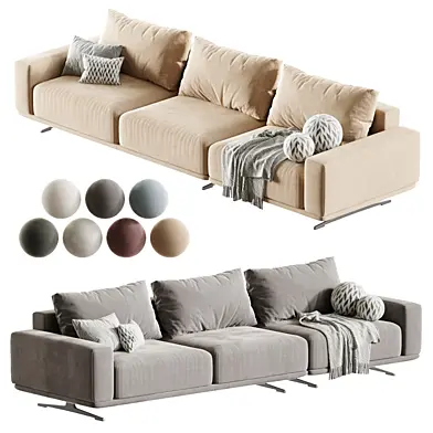 Диван модульный ЗИЛЛИС, 314 см, велюр | skdesign
