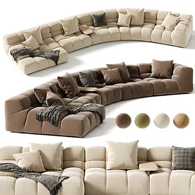 B&B Italia Tufty Time 20 Curved  Sofa 06