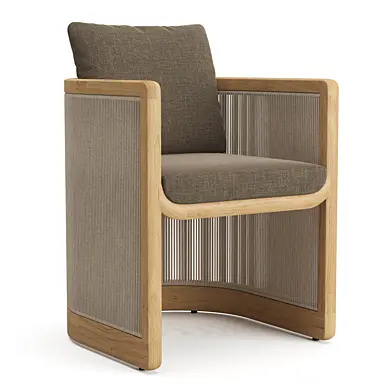 RH Brera Teak Dining Armchair