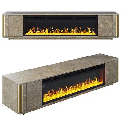 Homary 79 travertine veneer fireplace