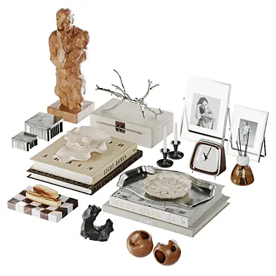 Neoclassical Decorative Set | Eclectic coffee table decor