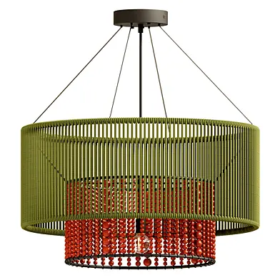 Pendant lamp Poli Oliva+Red by EDL