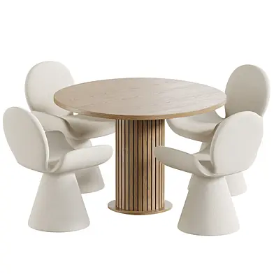 unique design chairs and Dining table