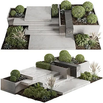 Landscape Furniture stairs - Set 03