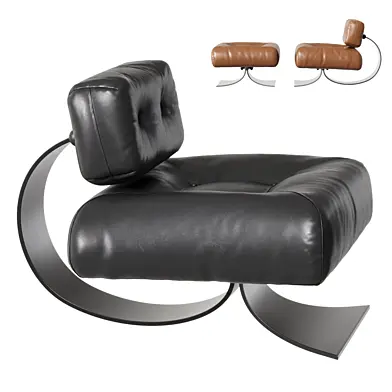 Alta Lounge Chair and Ottoman By Oscar Niemeyer
