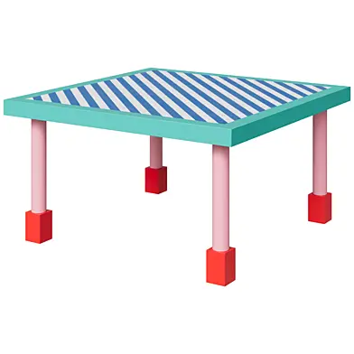 Seletti Обеденный стол Supertable Blue Stripes