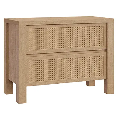 Marina Cane Nightstand 32''