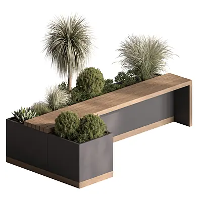 Bench with Plants - Urban Furniture 94