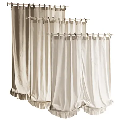 Tie Top Frilled Roman Shade