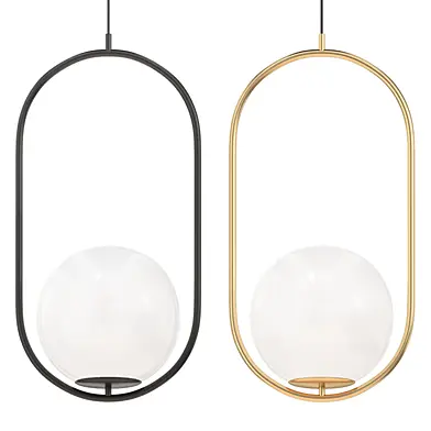 Halozen Modern Pendant Light - Soft Oval Profile Design Decorative Hanging Lamp for Living Room