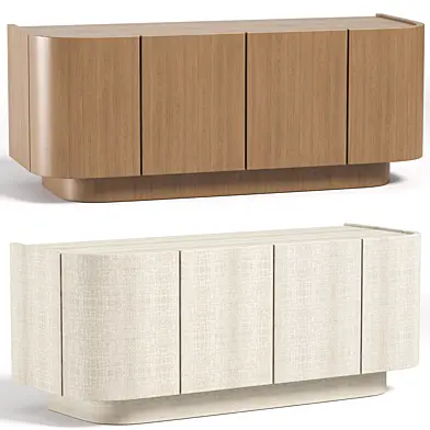 Solstice Painted Raffia Media Console