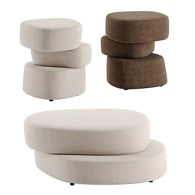Plyo Pouf and ottoman by Ferm living