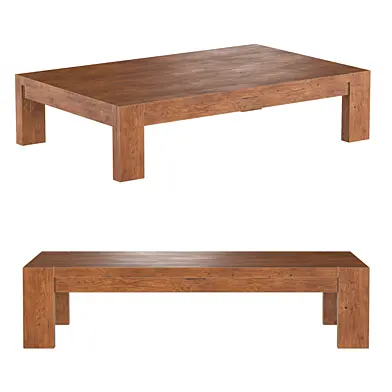 Terra 68 Light Brown Oak Wood Coffee Table