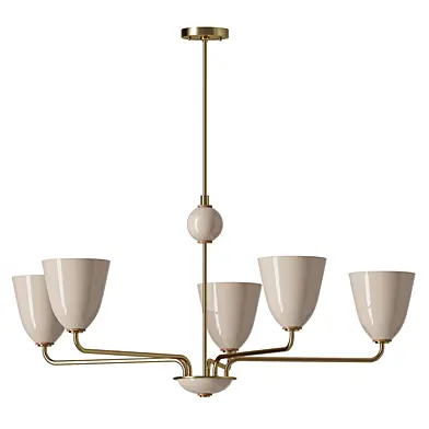 Lola Chandelier Five Arm Satin Brass