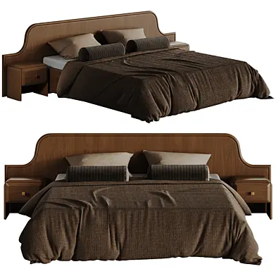 Кровать с постельным бельем от Zara Home и прикроватными тумбами Payton Mango Wood 2