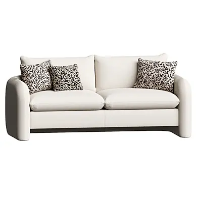 Belin Off White Boucle 2 Seater Sofa
