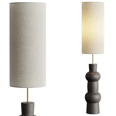 Black Ceramic Freyja Floor Lamp