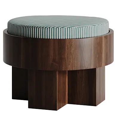 Vitruvio Walnut stool с разной тканью