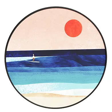 Painting Surfer at sunset