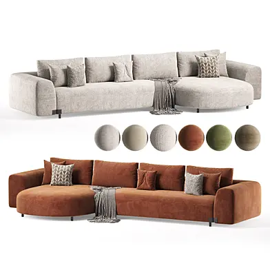 Luxury curved corner sofa