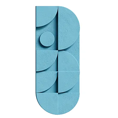Modern Geometric Relief Wall Sculpture