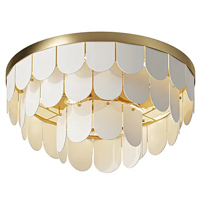 Possini Haumea Gold Glass Ceiling Lamp