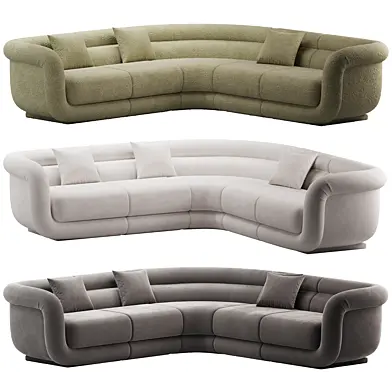 Solari Performance Fabric L Shaped Sectional Sofa