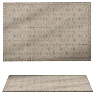 Zayna Traditional Bordered Washable Rug