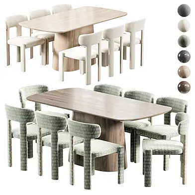 Dining Set 007, Haven Chair, Кухонный стол Маунт