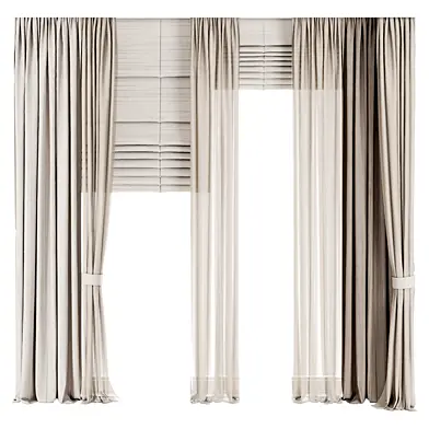Silk and Cotton Curtain Set 122