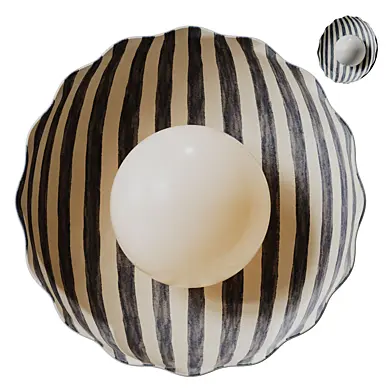 Aura stripe scallop wall sconce