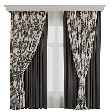 Patterned curtains with tulle 154 corona