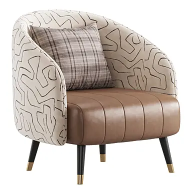 Leather Accent Chair with High Back