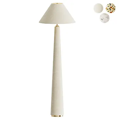 Lulu Printed Fabric Upholstered Empire Floor Lamp