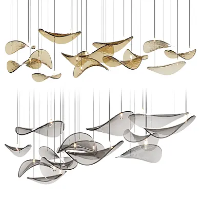 Wave Floating Leaf Chandelier by Simig Lighting vol 2