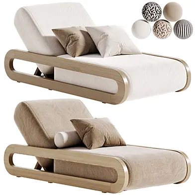 TEAK OUTDOOR COLBRE CHAISE SUN LOUNGER