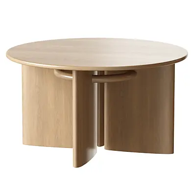 Round wood table