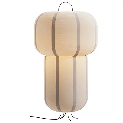 Rice paper floor lamp