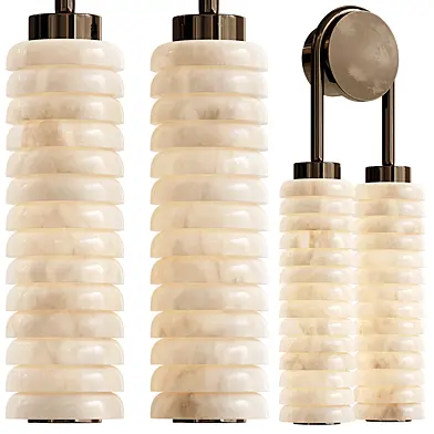 Stacked Alabaster Wall Sconce