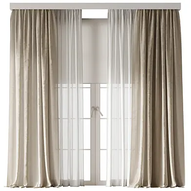 Elegant Sheer and Blackout Curtain Set 05