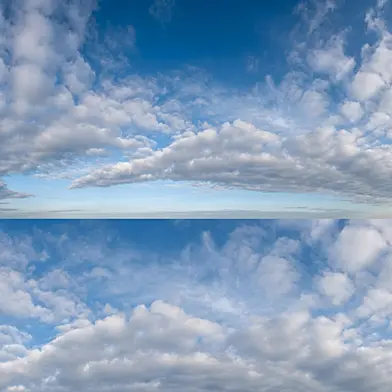 Blue sky and white clouds panorama