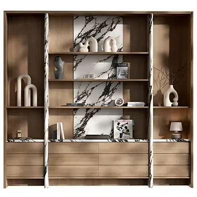 Shelving unit with drawers jt 2155